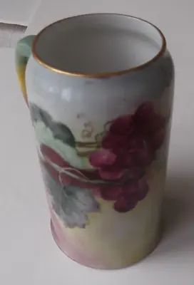 Buy Antique American Belleek 7  Tall Mug, Tankard Or Stein With Hand Painted Grapes • 22.36£