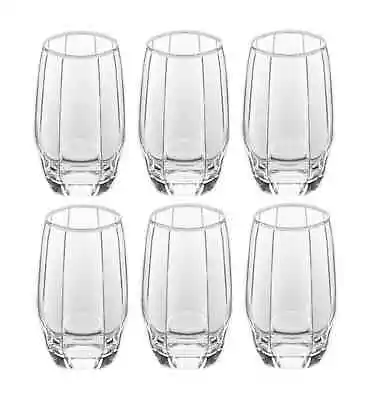 Buy 6x Crystal Clear Tall Water Glass Tumbler Cocktail Glasses For Wine Whisky Juice • 16.95£