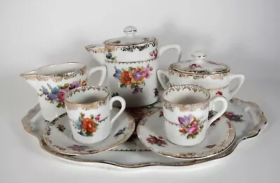 Buy Antique Tea Set Erdmann Schlegelmilch 10 Pc 19th Cent Floral Germany Porcelain • 279.53£