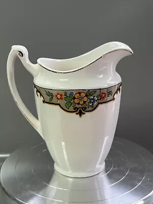 Buy Vintage | Alfred Meakin | Ceramic Pouring Jug | Floral Design | Gold Accent • 18£