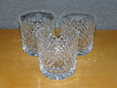 Buy Three Waterford Irish Crystal Alana Whisky Tumbler Glasses - Immaculate • 19.99£