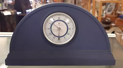Buy RARE Wedgwood Interiors Portland Blue Jasperware Mantle Clock • 25£
