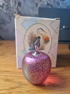 Buy Iridescent Heron Glass Apple Paperweight • 8£