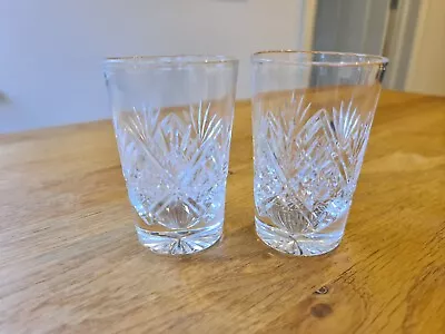 Buy Set Of 2 Crystal  Whiskey Glasses / Tumblers - Thomas Webb 'St Andrews'. (Set 2) • 24.99£