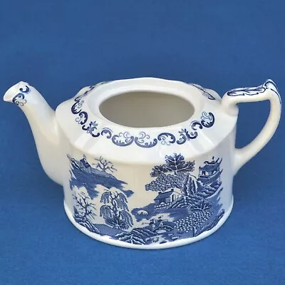 Buy Ceramic Teapot Jug - Mason's Ironstone Willow Pattern 1982 - No Lid Tea Pot Jar • 20£