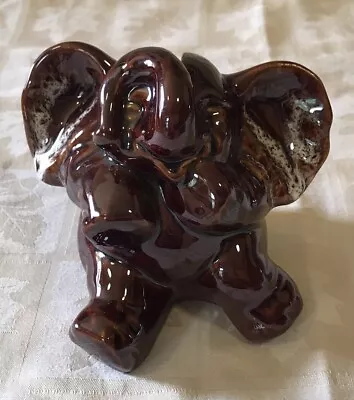 Buy Lovely Pottery Treacle Glaze Ceramic Elephant Money Box/ Bank. No Stopper. • 1.99£