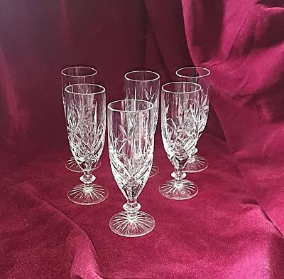 Buy Crystal Champagne Flutes X6  VGC • 89.63£