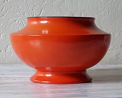 Buy Shelley Rare 1930s Art Deco Orange & White Black Rimmed  China Bowl 10cm X 15cm • 29.99£