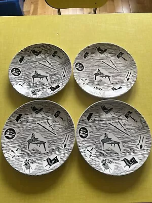 Buy Vintage / Retro Ridgway Homemaker 9 Inch 4 X Dinner Plates • 30£