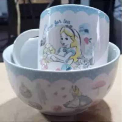 Buy Disney Alice In Wonderland 2024 Tea Cup & Dinnerware Cereal Bowl X 2 Piece • 17£