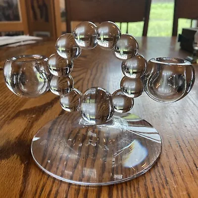 Buy Glass Imperial Candlewick 2 Taper Holder Elegant Glassware Bubble Vintage • 16.77£