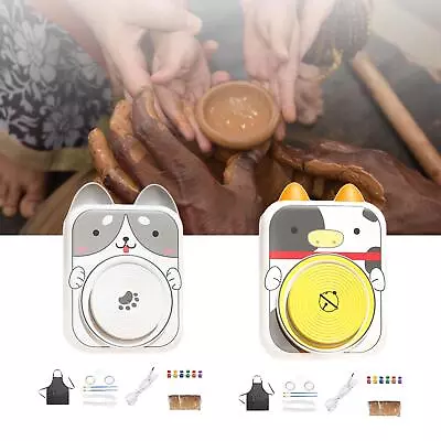 Buy Pottery Wheel For Kids Cute Sculpting Clay Tools Beginners Electric Pottery • 21.25£