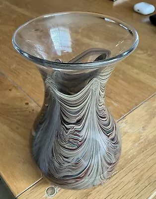 Buy Isle Of Wight Glass Vase With Gorgeous Swirly Pattern. • 16£