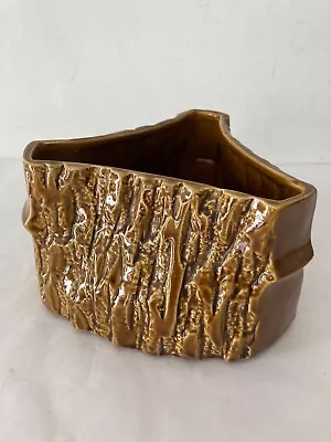Buy Vintage Midcentury Ceramic Arthur Wood Triangular Bowl Bark • 5£