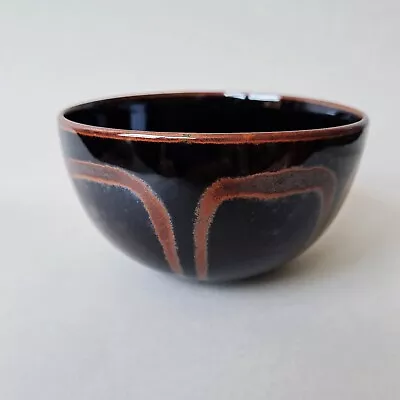 Buy Stig Lindberg Unique Tenmoku Bowl Ceramic Bowl Swedish Gustavsberg MCM Vintage • 150£