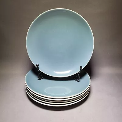 Buy 6x Poole Pottery Tea/Side Plates  18cm Glazed In Cameo Blue • 24.90£