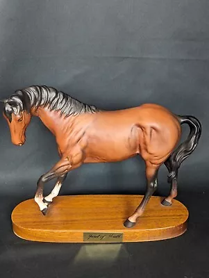 Buy Beswick Sprit Of Youth Horse On Plinth Figurine In Brown Matte 2703 VGC • 44.99£