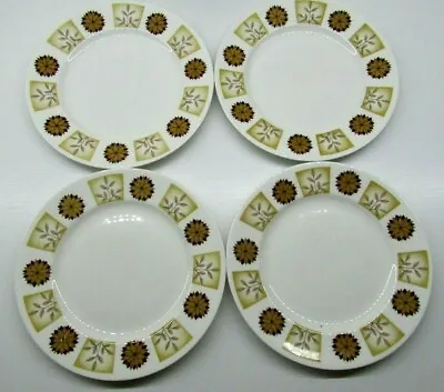 Buy Vintage Royal Vale Ridgway Potteries  Autumn  8216 Design Set Of 4 Tea Plates • 7.99£