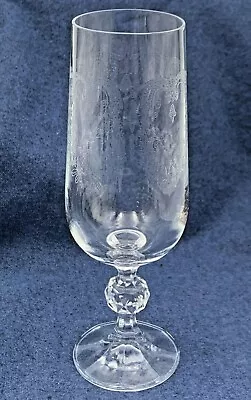 Buy 1 Bohemian Crystal Cascade Champagne Flute Etched Swag Knob Stem & Panel Base • 17.66£