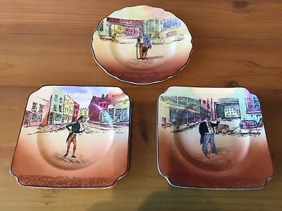 Buy Art Deco Royal Doulton Seriesware Dickens - D5175 Collector Plates X 3 • 14.99£