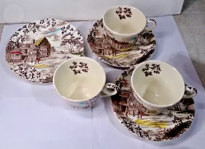 Buy Vintage DICKENS COACHING STAGES WH Grindley ENGLAND Dinnerware - 10pcs • 14.94£