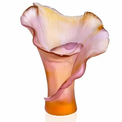 Buy New Daum Crystal Numbered Ed. Arum Rose Vase Medium #05649-1 Brand Nib Rare F/sh • 4,541.55£