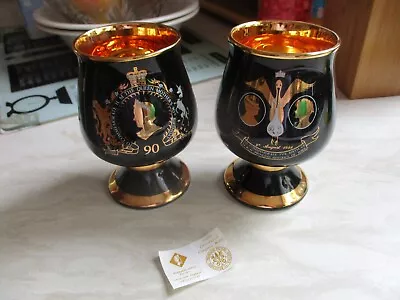 Buy Prinknash Pottery Royal Gold Goblets X 2 • 1.99£