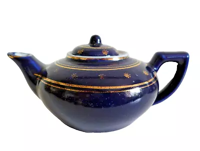 Buy Small Antique Porcelain Sevres Style Teapot Cobalt Blue And Gilt Decoration • 19.99£