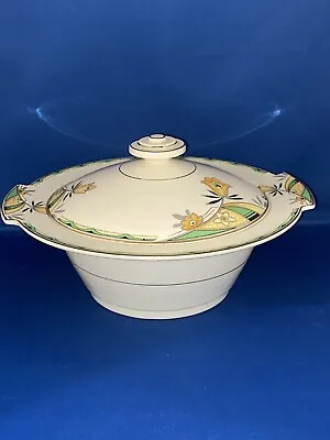 Buy Stunning Art Deco Crownford Burslem Serving Bowls Covered Vegetable Tureen • 18.99£