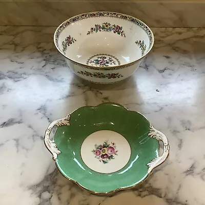 Buy Coalport Ming Rose Fruit / Serving Bowl + Coalport Sweet Dish Both 19cm Across • 38£