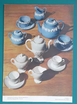 Buy PORCELAIN Wedgewood China Set Blue & White - 1950 COLOR Print • 11.11£