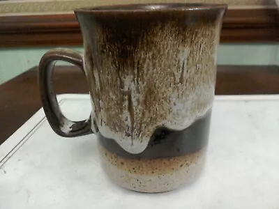 Buy Retro Dunoon Ceramics Scotland Mug-drip Glaze Stoneware Brown + Beige Tones -vgc • 8.99£
