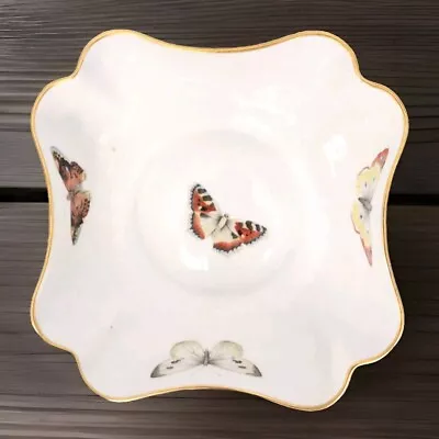 Buy Rare B & C Limoges France Bernardaud & Co. Butterfly 6.5  Square Deep Bowl. • 67.10£