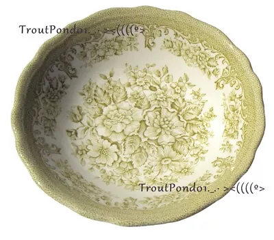 Buy Vtg J & G Meakin Royal Staffordshire Avondale Green Transferware Cereal Bowl • 14.90£