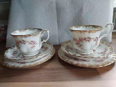 Buy Royal Albert Dimity Rose Tea Cup Saucer & Plate Trio  • 26£