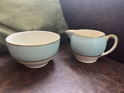 Buy Gray's Pottery - Stella - Light Blue A8429 1947 - Sugar Bowl & Creamer Milk Jug • 11.99£