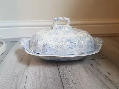 Buy Early Burleigh  Asiatic Pheasants  Floral Lidded Vegetable Dish Tureen Cloche • 20£