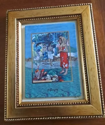 Buy Artis Orbis Goebel Gauguin Ceramic Picture In Gold Frame 23x18 Cms Good. Used . • 22£