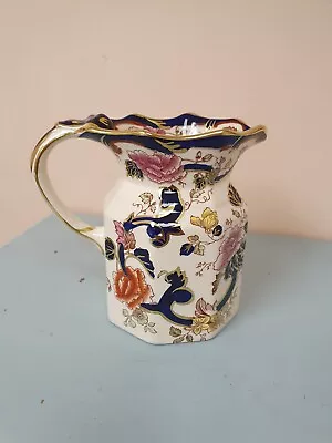 Buy Large Mason's Blue Mandalay Water Or Custard Jug, Fenton Shape, 15.5cm Tall • 16£