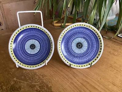 Buy 2 Retro Rye Pottery Spokes Dishes Appx 4.3/4  • 12.50£