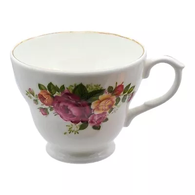 Buy Unknown Maker Single Tea Cup Rose Pattern English Bone China VGC Vintage   • 8.50£