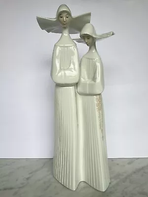 Buy Lladro #4611 Two Nuns Figurines In White Habits • 35£