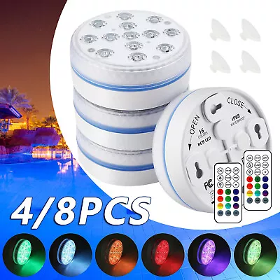 Buy 4pcs Submersible Led Lights Pond Lamps Pool Lamps Outdoor Lamps Garden Rgb Light • 38.98£