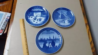 Buy Lot Of Three Royal Copenhagen Christmas Plates 1969 1973 And Bicentenary • 13.97£