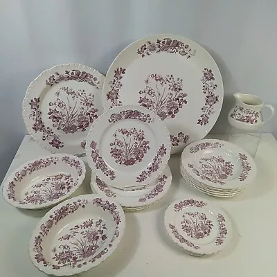 Buy Wedgwood Groups Mulberry 1940s Cream Ware Plum Plates Bowls Serving Jug X18 • 55.92£