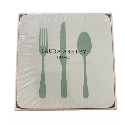 Buy Laura Ashley Coasters Set Of 4 Cork Backed Eat Your Greens Tableware Cottage New • 6.99£