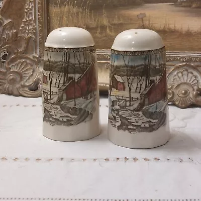 Buy Vintage Johnson Bros The Friendly Village  The Ice House  Salt & Pepper Shakers • 15£