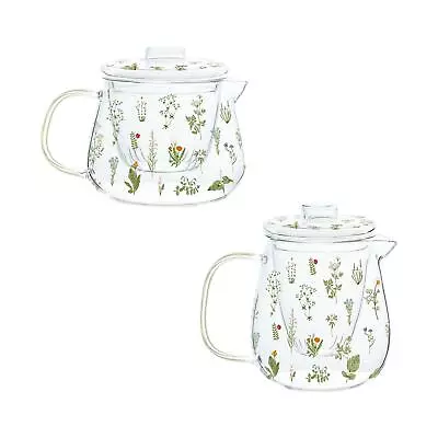 Buy Tea Blooming Teapot With Infuser Loose Leaves Heat Resistant High Borosilicate • 15.84£