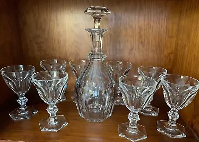 Buy French Baccarat Crystal Harcourt-Versailles 1841 Decanter And Eight Glasses • 1,118.32£