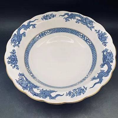 Buy Bowl BOOTHS Blue Dragon Silicon China 8.5  Round X 2  Deep Vintage Blue & White • 15.47£